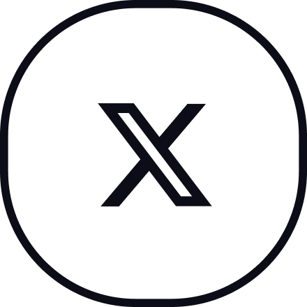 A stylized black letter X inside a thin black circle on a white background.
