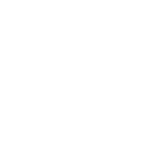 Black background with white circular and gear-like shapes.