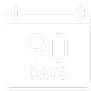 Icon of a calendar page with '90 Days' written on it.