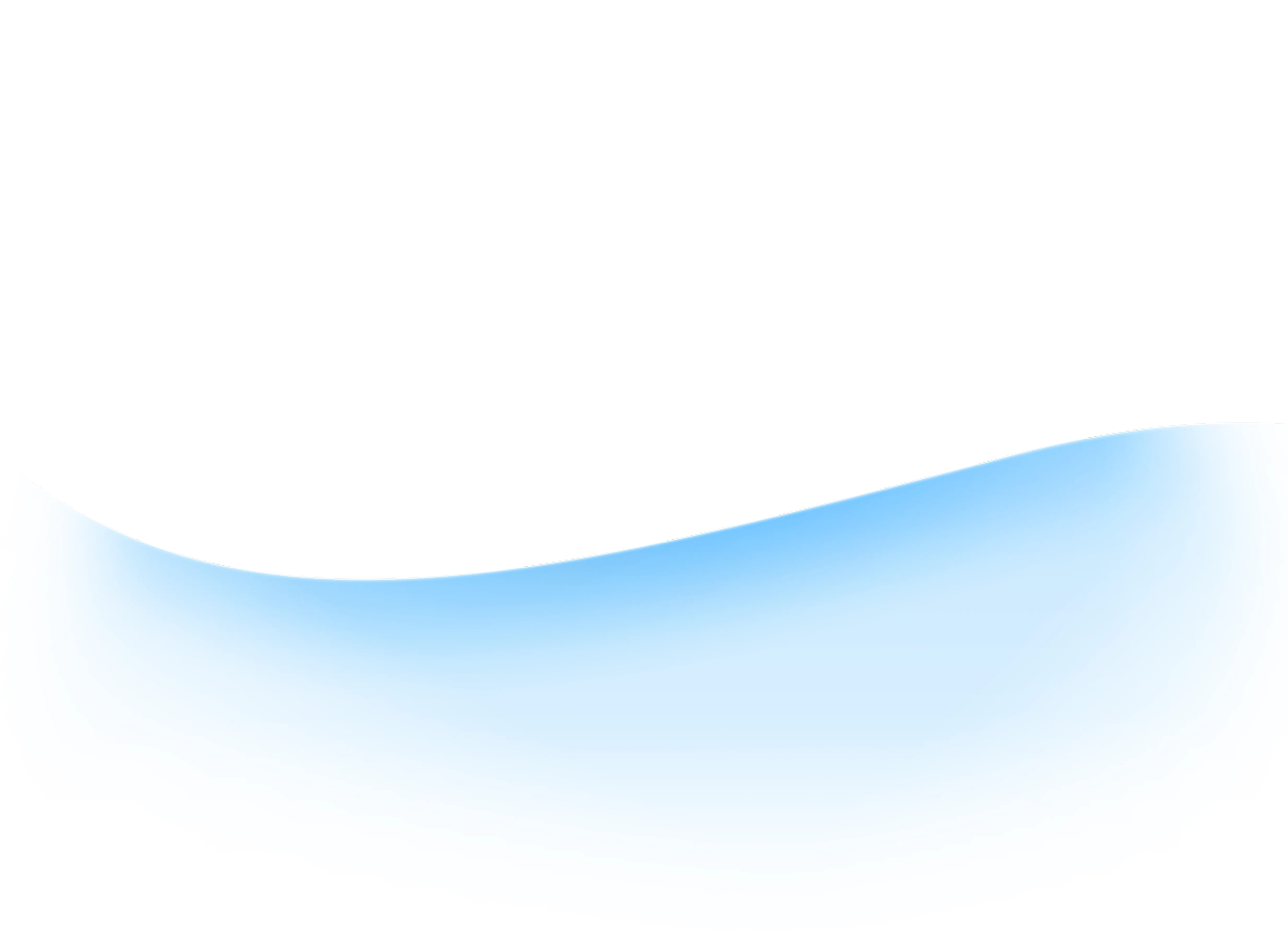 A white background with an angled, light blue gradient section at the bottom.