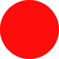 A solid red circle on a red background.