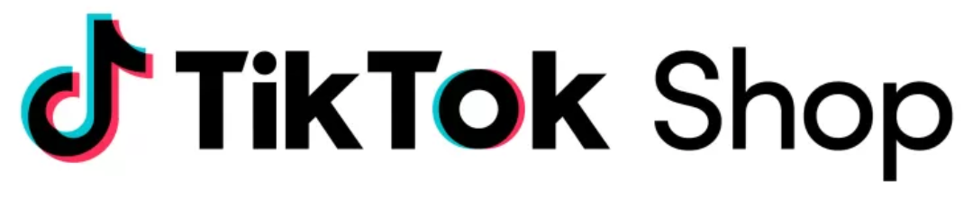 TikTok Shop logo with distinctive black and red-blue music note icon.