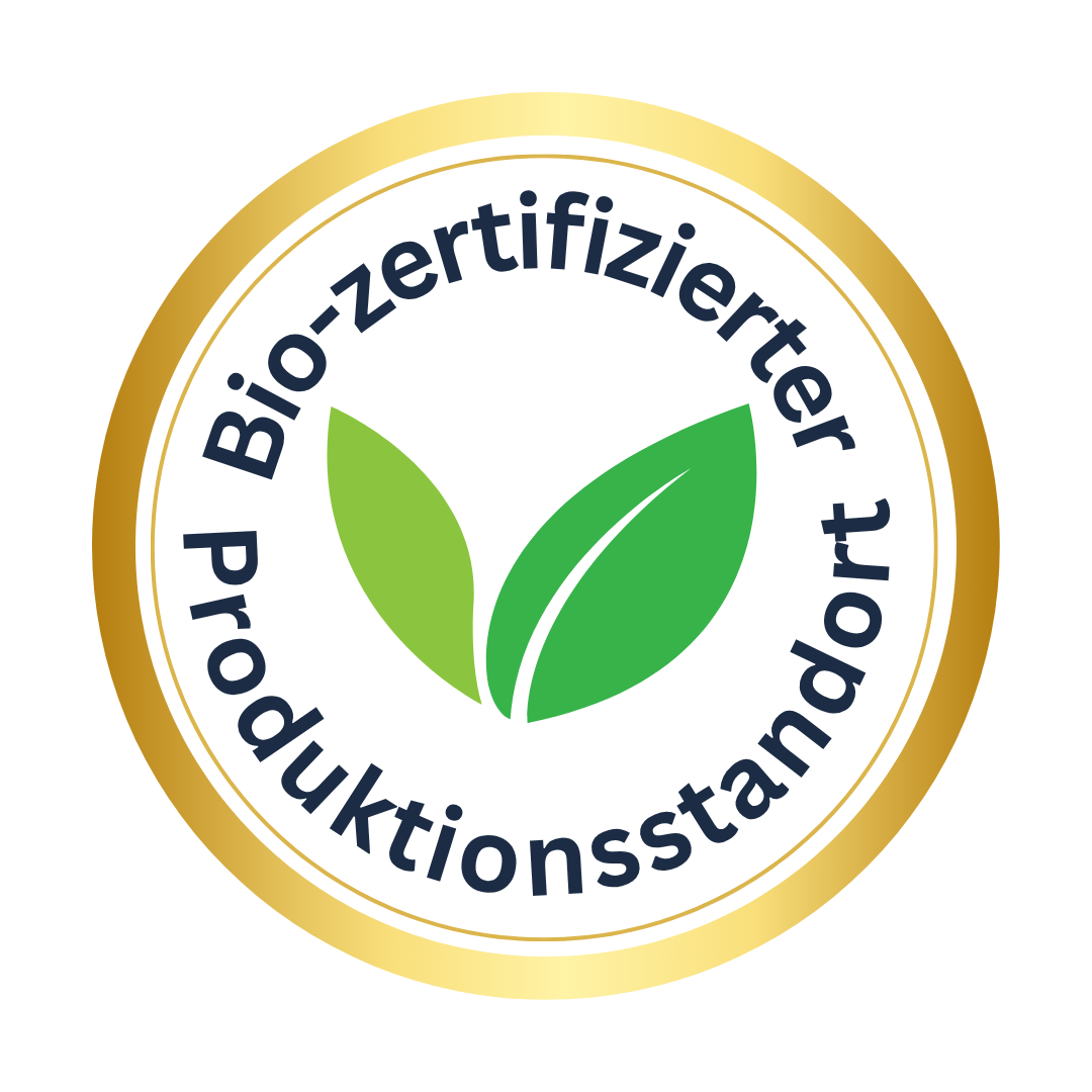 Gold crown and stars with 'Premium Qualität' text in a circle.