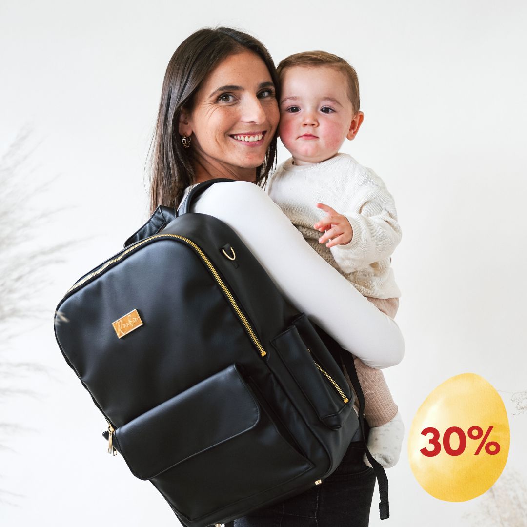 Black diaper backpack with 30% discount