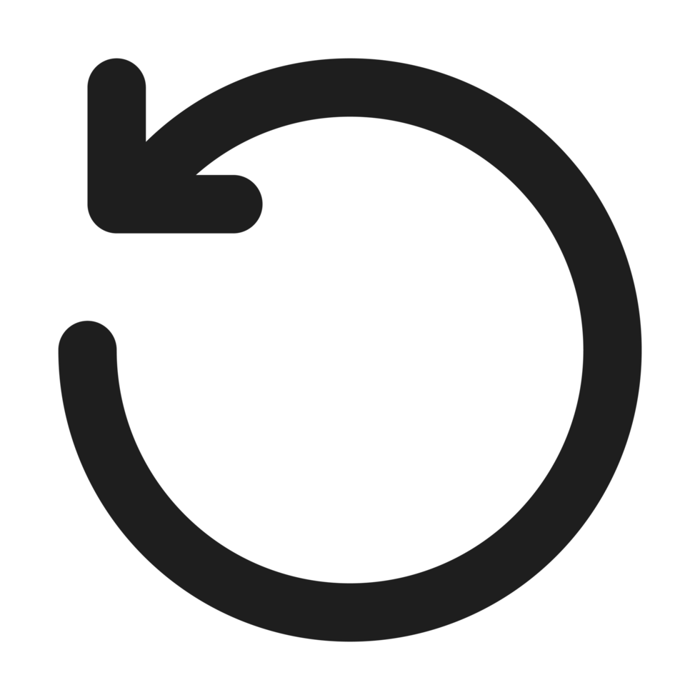 Black circular arrow icon on a white background.