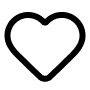 A black outline of a heart icon on a white background.