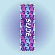A blue and purple sticker with the word 'SLIDE' over a repeating pattern of 'SLIDE' and 'MVP'.