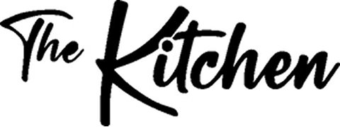 The words 'The Kitchen' written in a black, stylized script font against a white background.