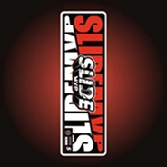 A vertical logo for 'SLIDE MVP STREETS' in a stylized, graffiti-like font on a dark red background.