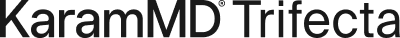 The KaramMD Trifecta logo in black text on a white background.