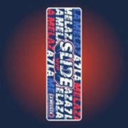 A vertical graphic sticker with the stylized words 'MVP SLIDE' in red, white, and blue.