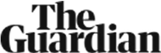 Black text logo of 'The Guardian' on a white background.