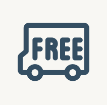 A blue icon of a truck with the word 'FREE' written on its side.