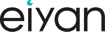 Logo with the word 'eiyan' in black and a small blue accent.