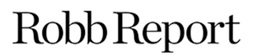 The text 'Robb Report' in a black serif font on a white background.