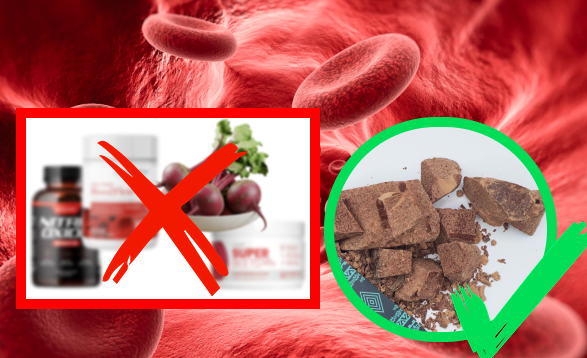Image with supplements crossed out and chocolate pieces checked.