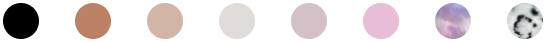 A series of colorful circles in a row, each with a different hue.