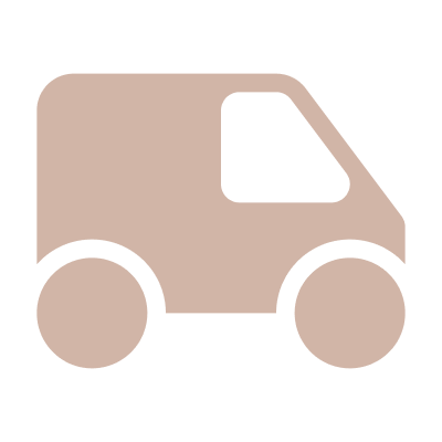 Icon of a stylized, simplistic delivery van in beige.
