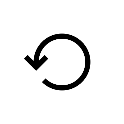 Black circular arrow icon on a white background.