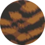 Circular image with orange and black tiger stripes pattern.