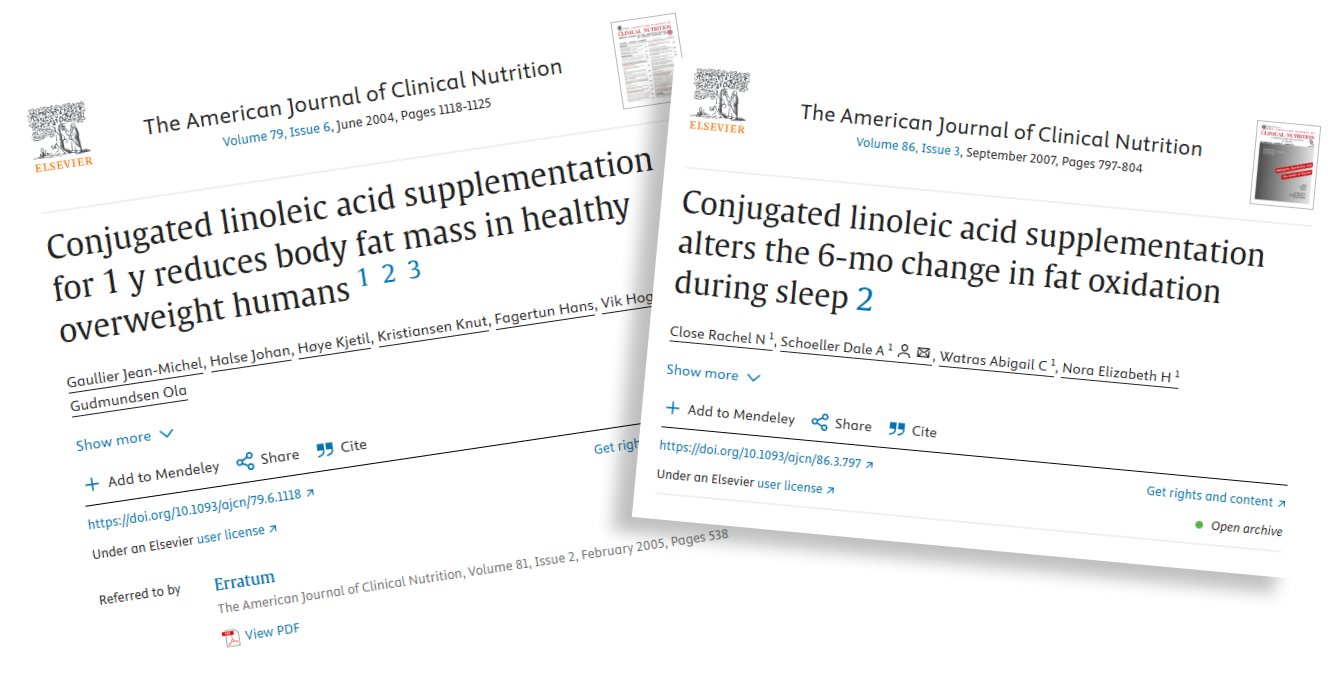 Two journal article covers from The American Journal of Clinical Nutrition.