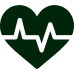 Heart icon with an electrocardiogram line inside.