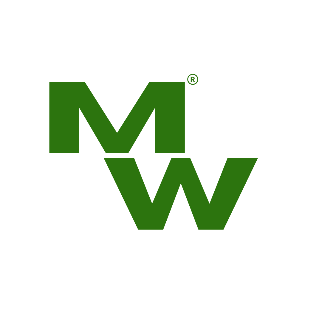 Green 'MW' logo on a black background.