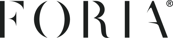 Black text logo displaying the word 'FORIA' on a white background.