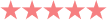 A graphic of five pink stars in a row on a black background.