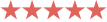 A row of five pixelated red stars on a black background.