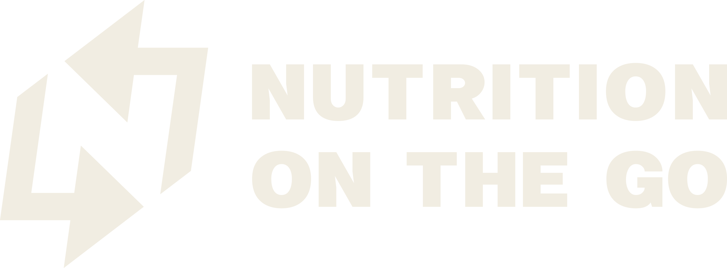 A logo with two arrows and text 'Nutrition On The Go'.