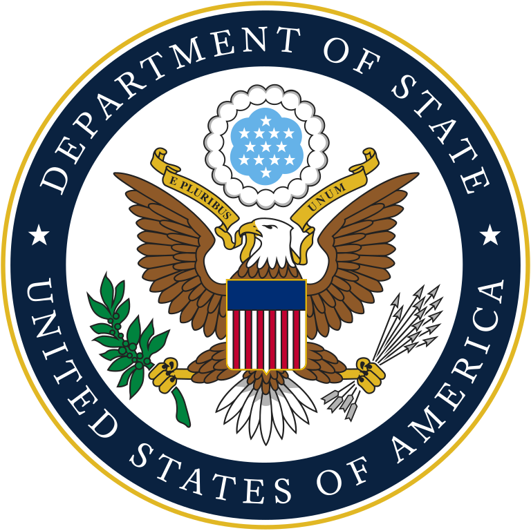 Seals for Department of Justice, Department of State, Department of Defense