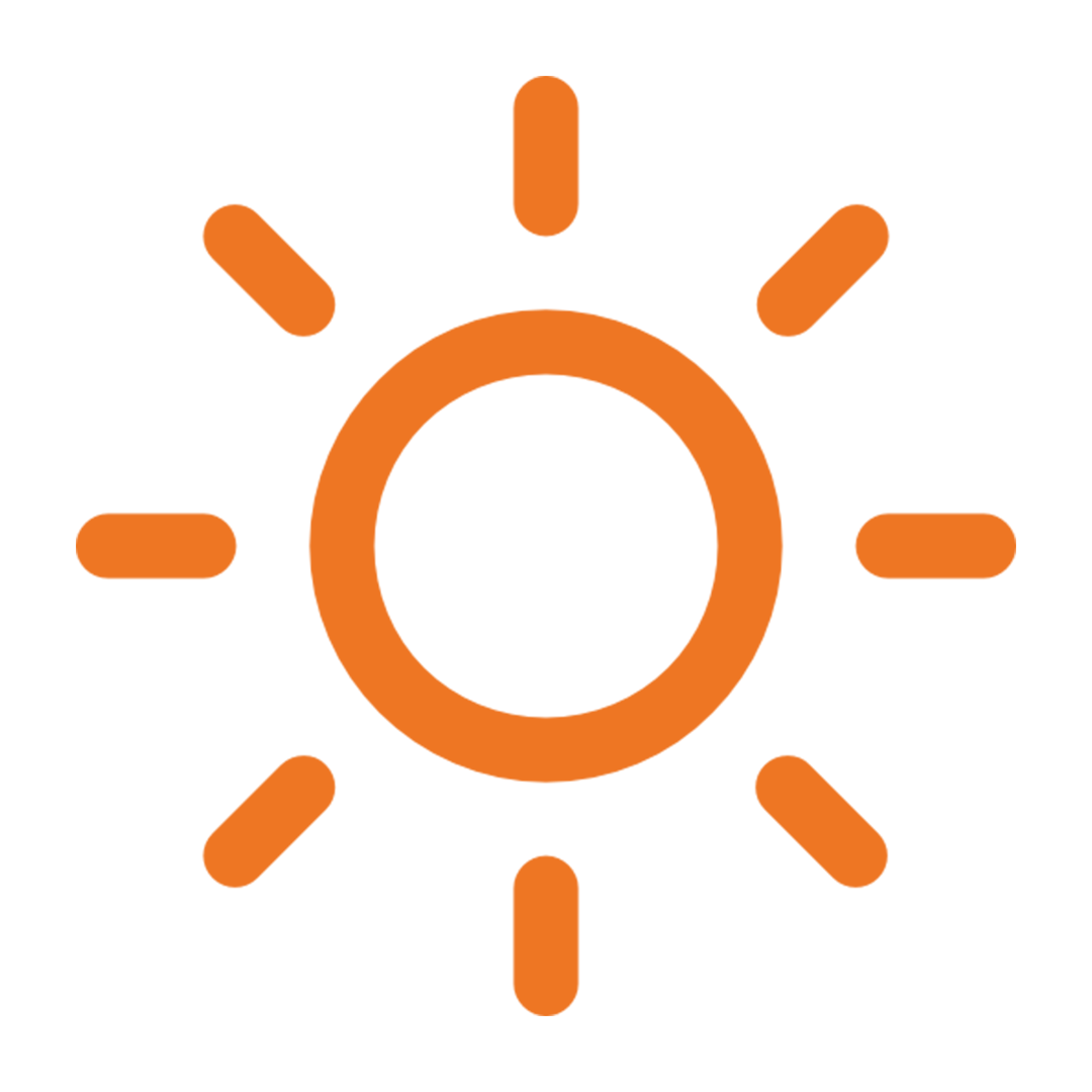 Orange silhouette of a person with a raised fist.