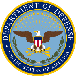 Seals for Department of Justice, Department of State, Department of Defense