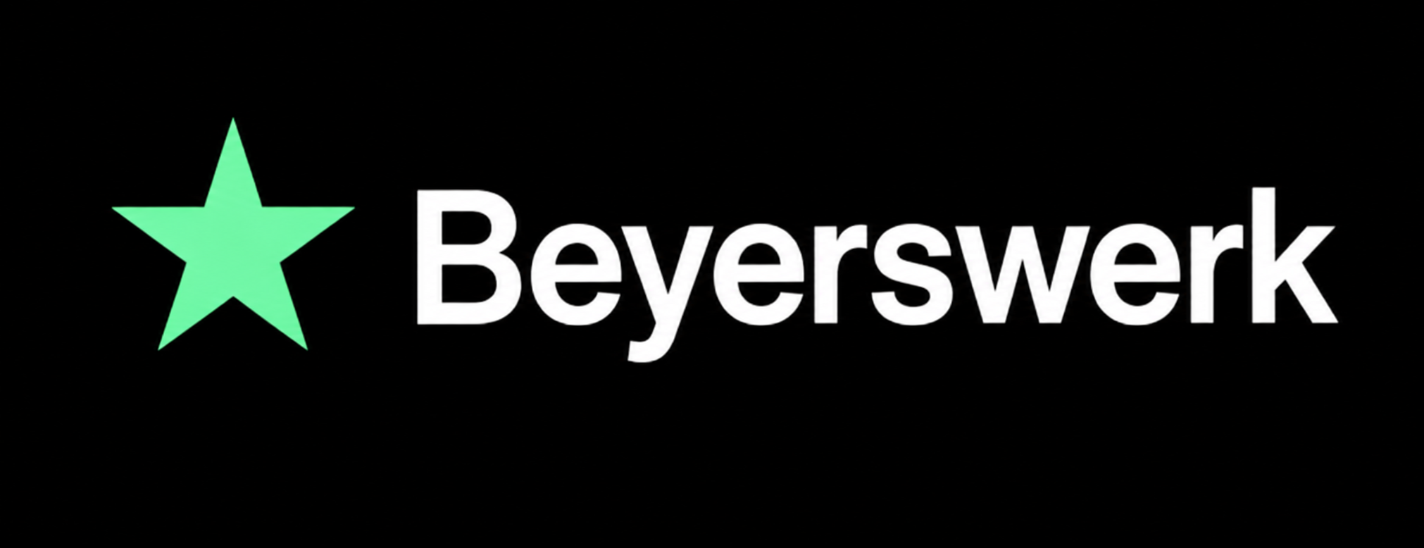 The Beyerswerk logo, featuring a green star next to the company name in white text on a black background.