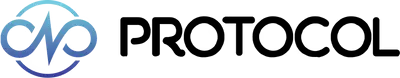The logo for Protocol, featuring a blue circular icon next to the word 'PROTOCOL' in black.