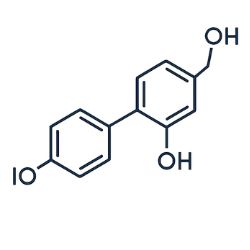 Chemical structure with two benzene rings and hydroxyl groups.