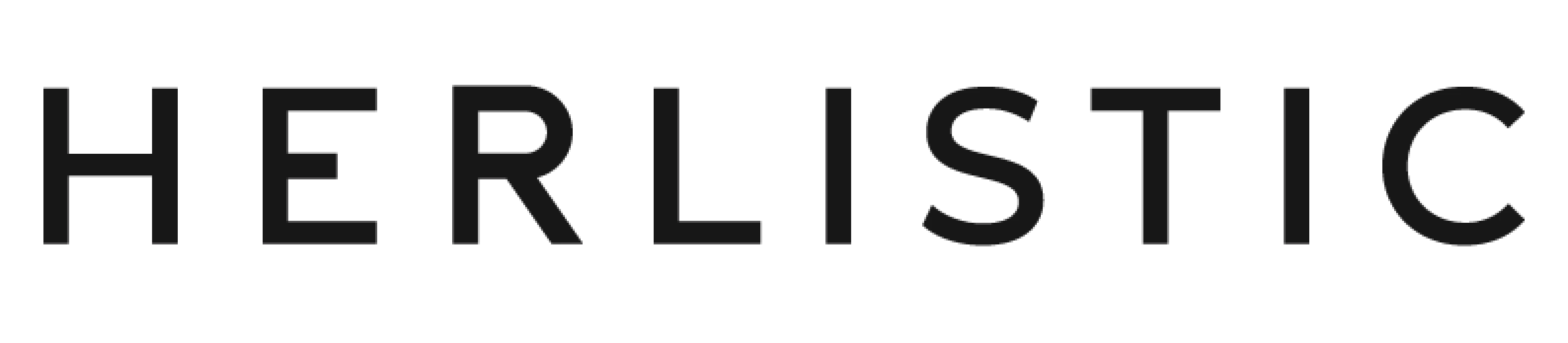 Black text 'HERLISTIC' on a transparent background.