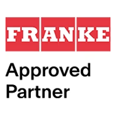 Logo with 'FRANKE' in red boxes above 'Approved Partner' text.