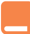 Orange square with a black underline, minimal design.
