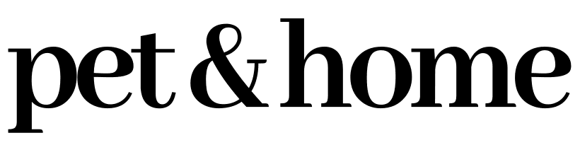 The text 'pet & home' in a black serif font on a white background.