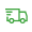 A stylized green icon of a moving truck.
