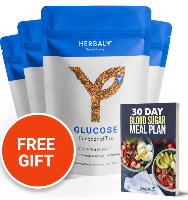 Three tea bags and a meal plan book with 'Free Gift' label.