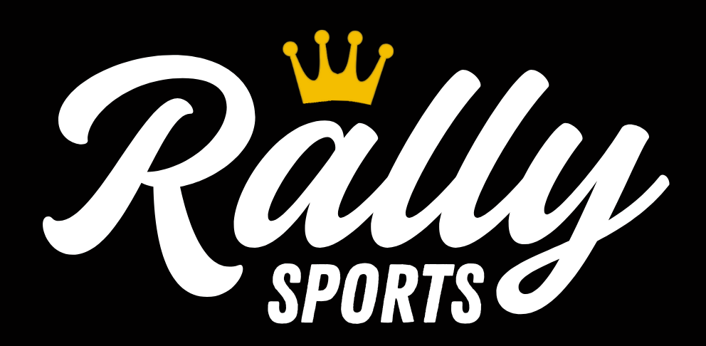 'Rally Sports' text with a yellow crown above 'Rally.'