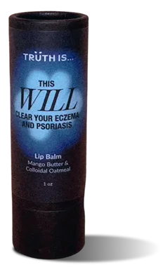 A black tube of lip balm labeled 'Truth Is...' against a white background.