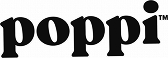 Black text logo reading 'poppi' on a white background.