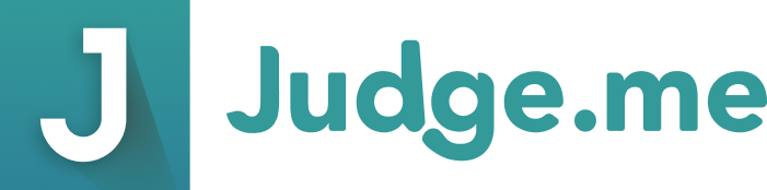 Logo with a large 'J' and the text 'Judge.me' on a teal background.