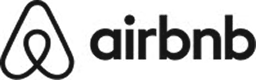 The Airbnb logo in black on a white background.