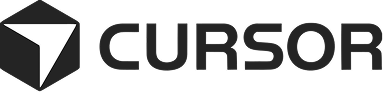 The logo for Cursor, which consists of a geometric icon next to the word CURSOR in all caps.