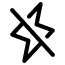 A black, hand-drawn star icon with a diagonal line crossing through it from top-right to bottom-left.